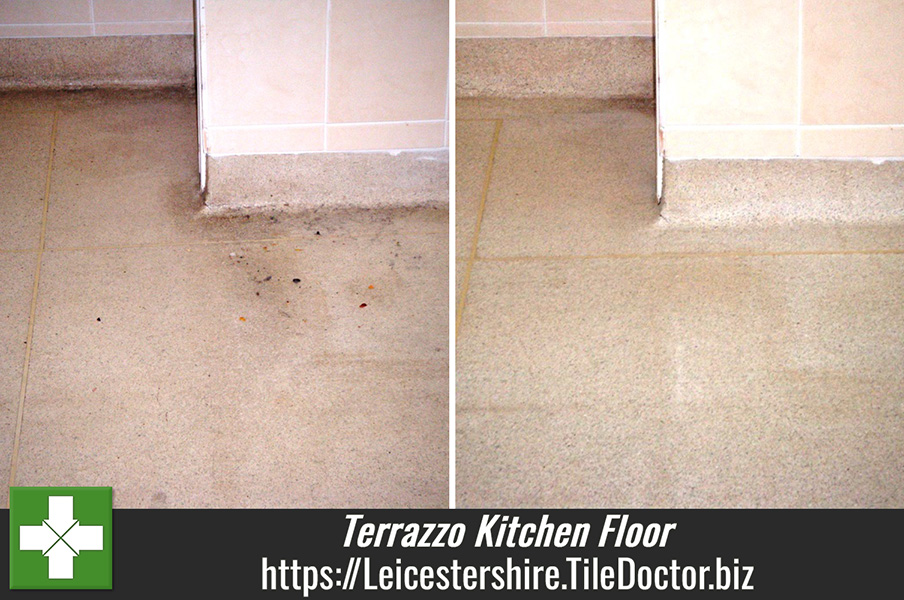 Deep Cleaning and Old Terrazzo Kitchen Floor