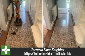 Edwardian Terrazzo Hallway Floor Renovated in Knighton