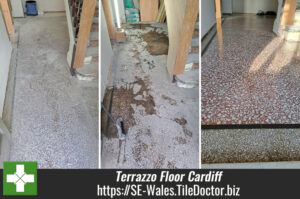 Terrazzo Hallway Floor Restoration Cardiff