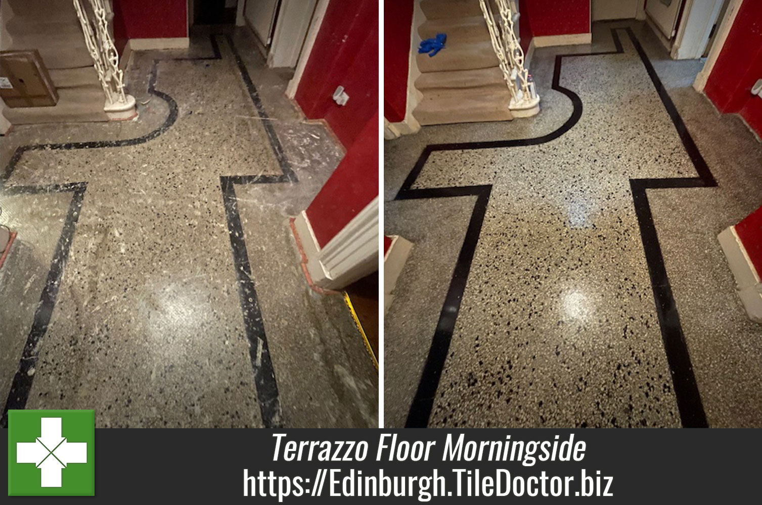 Terrazzo Hallway Floor Restoration Morningside Edinburgh